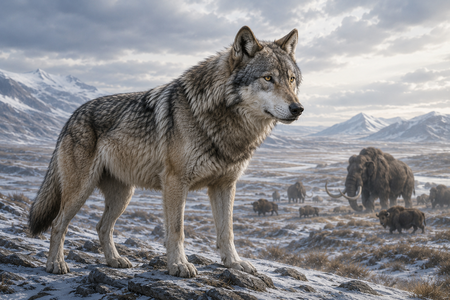 Beringian Wolf in the Ice Age